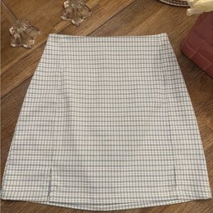 Brandy Melville checkered blue mini skirt one size